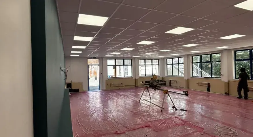 What happens during an electrical refurbishment in a school? 
